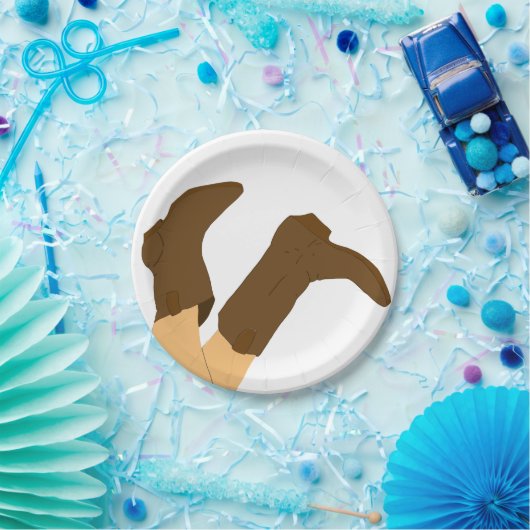 Cowboy Boots Pappteller (Party)