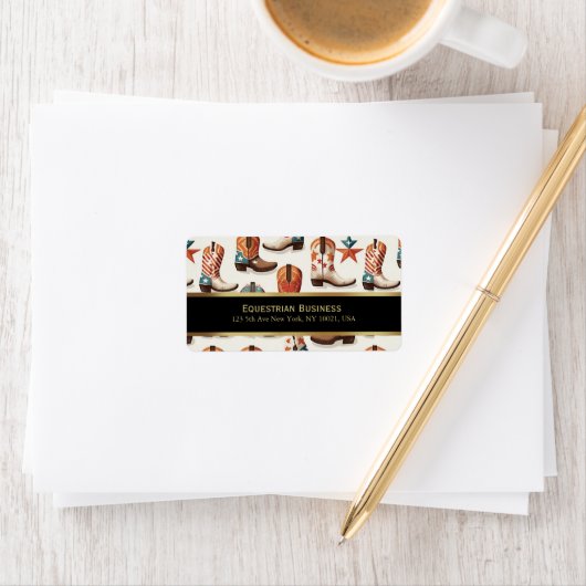 Cowboy boots pattern adressaufkleber (Insitu)