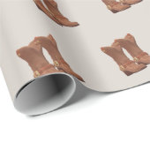Cowboy Boots Pattern Geschenkpapier (Rolleneckpunkt)