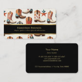 Cowboy boots pattern visitenkarte (Vorne/Hinten)