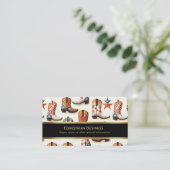 Cowboy boots pattern visitenkarte (Stehend Vorderseite)