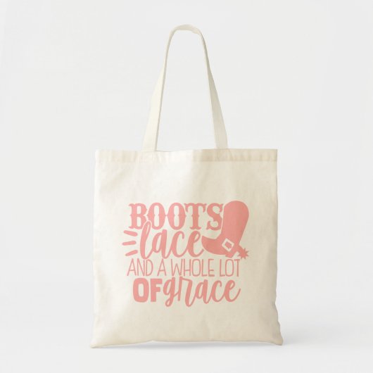 Cowboy Boots Pink Cowgirl Western Line Dancing Tragetasche (Vorne)