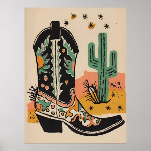 Cowboy Boots Poster (Vorne)