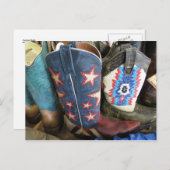Cowboy Boots Postkarte (Vorne/Hinten)