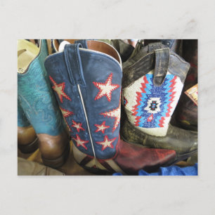Cowboy Boots Postkarte
