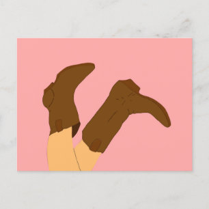 Cowboy Boots Postkarte