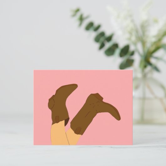 Cowboy Boots Postkarte (Stehend Vorderseite)