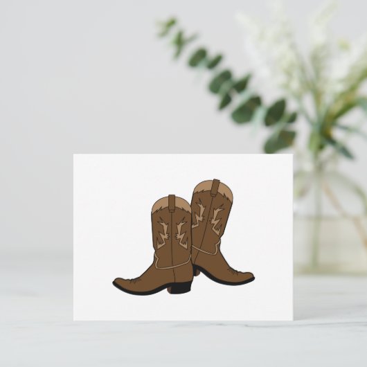 Cowboy Boots Postkarte (Stehend Vorderseite)