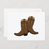Cowboy Boots Postkarte (Vorne/Hinten)