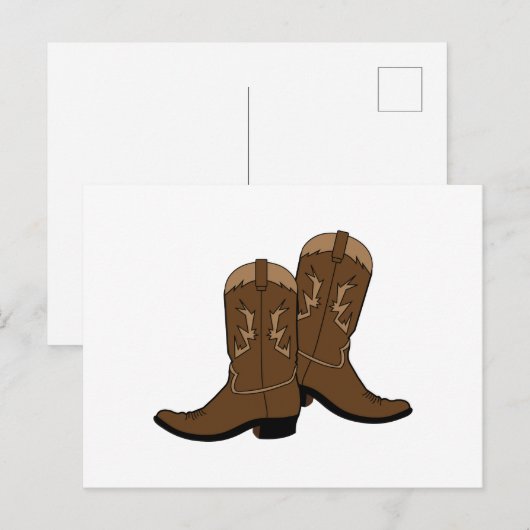 Cowboy Boots Postkarte (Vorne/Hinten)