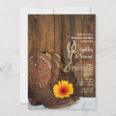 Cowboy Boots Reitpause Probe Dinner Einladung (Vorderseite)