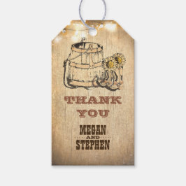 Cowboy Boots Rustic Country Wedding Geschenkanhänger