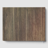 Cowboy Boots Rustic Country Wine Barrel Gästebuch (Rückseite)