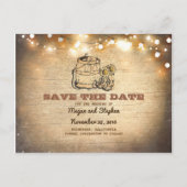 Cowboy Boots Rustikales Land Save the Date Ankündigungspostkarte (Vorderseite)