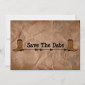 Cowboy Boots Save the Date (Vorderseite)