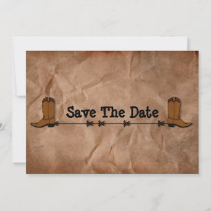 Cowboy Boots Save the Date