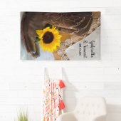 Cowboy Boots, Sonnenblumen und Spitzen-Western Hoc Banner (Insitu)