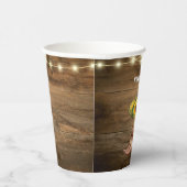 Cowboy Boots Sonnenblumen Western Hochzeit Pappbecher (Rechts)