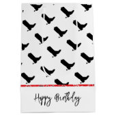 Cowboy Boots Spurs Silhouette Pattern Bandana Mittlere Geschenktüte (Rückseite)
