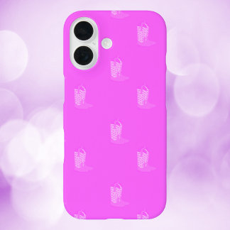 Cowboy Boots Stars Pink Pattern iPhone 16 Hülle