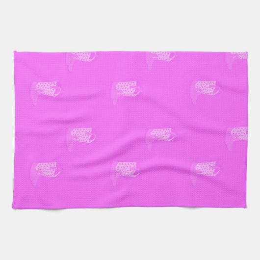 Cowboy Boots Stars Pink Pattern Geschirrtuch (Horizontal)