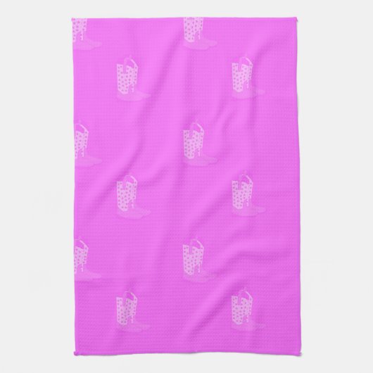 Cowboy Boots Stars Pink Pattern Geschirrtuch (Vertikal)