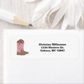 Cowboy Boots Stars Pink Rücksendeadresse personali (Insitu)