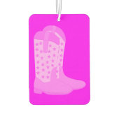 Cowboy Boots Stars Rosa Hintergrund Autolufterfrischer (Rückseite)