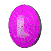 Cowboy Boots Stars Rosa Hintergrund Dartscheibe (Vorderseite rechts)