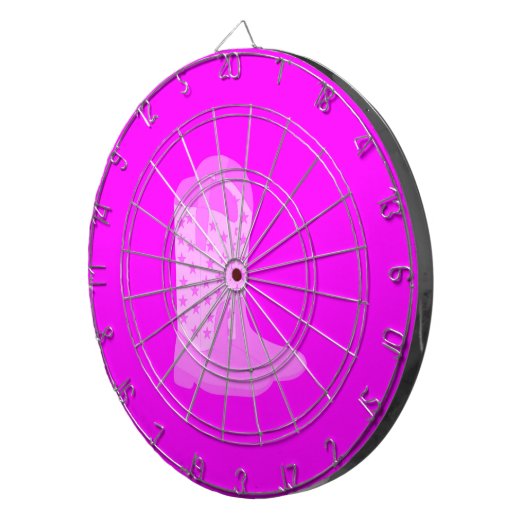 Cowboy Boots Stars Rosa Hintergrund Dartscheibe (Vorderseite rechts)