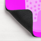 Cowboy Boots Stars Rosa Hintergrund Mousepad (Ecke)