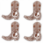 Cowboy Boots Stickers Aufkleber (Vorderseite)