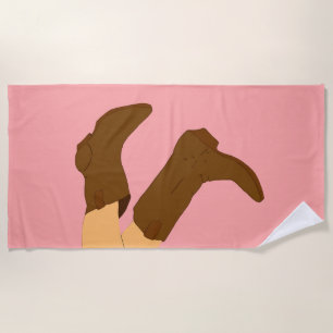 Cowboy Boots Strandtuch