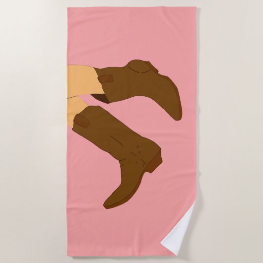 Cowboy Boots Strandtuch (Vorderseite)