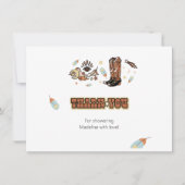 Cowboy Boots Südwest Geburtstag Danke Karte (Vorderseite)