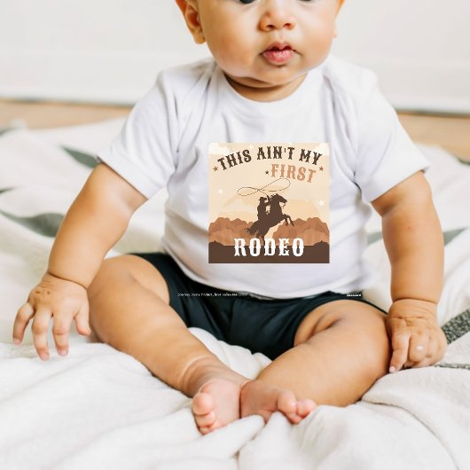 Cowboy Boots T - Shirt, erster Rodeo-Abschlag Baby T-shirt