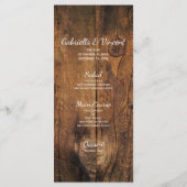 Cowboy Boots und Daisies Western Wedding Menu Menükarte (Rückseite)