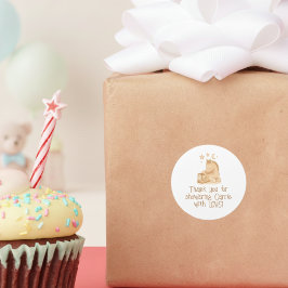 Cowboy Boots und Foal Baby Shower Runder Aufkleber