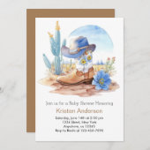 Cowboy Boots und Hat Baby Dusche Einladung (Vorne/Hinten)