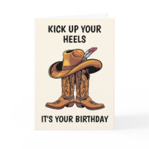Cowboy Boots und Hut zum Geburtstag