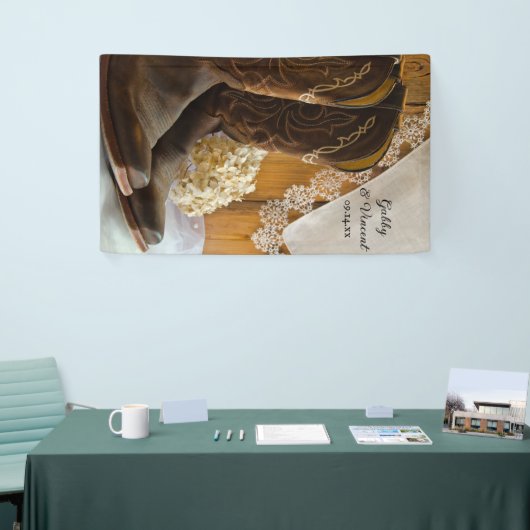 Cowboy Boots und Lace Country Barn Wedding Banner (Messeveranstaltung)