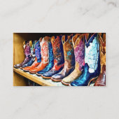 Cowboy Boots Visitenkarte (Rückseite)