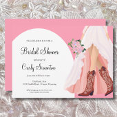 Cowboy Boots & Wedding Dress Brautparty Einladung