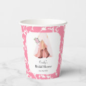 Cowboy Boots & Wedding Dress Brautparty Pappbecher (Rückseite)