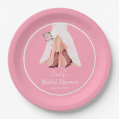 Cowboy Boots & Wedding Dress Brautparty Pappteller (Vorderseite)