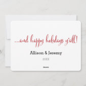 Cowboy Boots Weihnachtskarte Feiertagskarte (Rückseite)