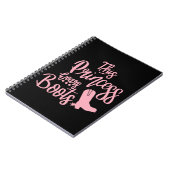 Cowboy Boots Western Cowgirl Princess Line Tanz Notizblock (Linke Seite)