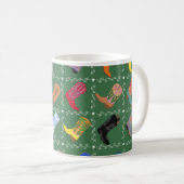 Cowboy Boots Western Fun Colorful Printed Mug Kaffeetasse (VorderseiteRechts)