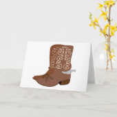 Cowboy Boots with Spurs Karte (Gelbe Blume)
