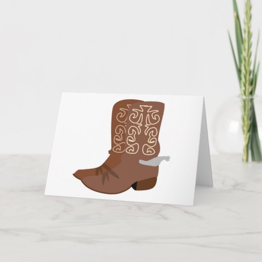 Cowboy Boots with Spurs Karte (Vorderseite)